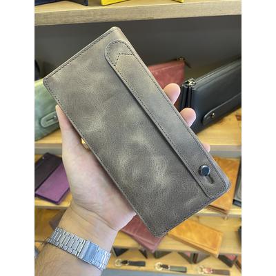 Dukka's Roma Toprak Rengi Telefon Bölmeli Mıknatıslı Cüzdan